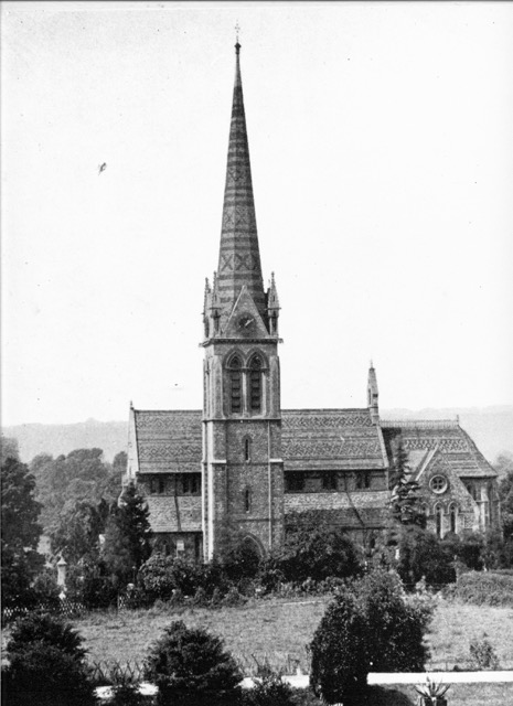 Church around 1880 from photo