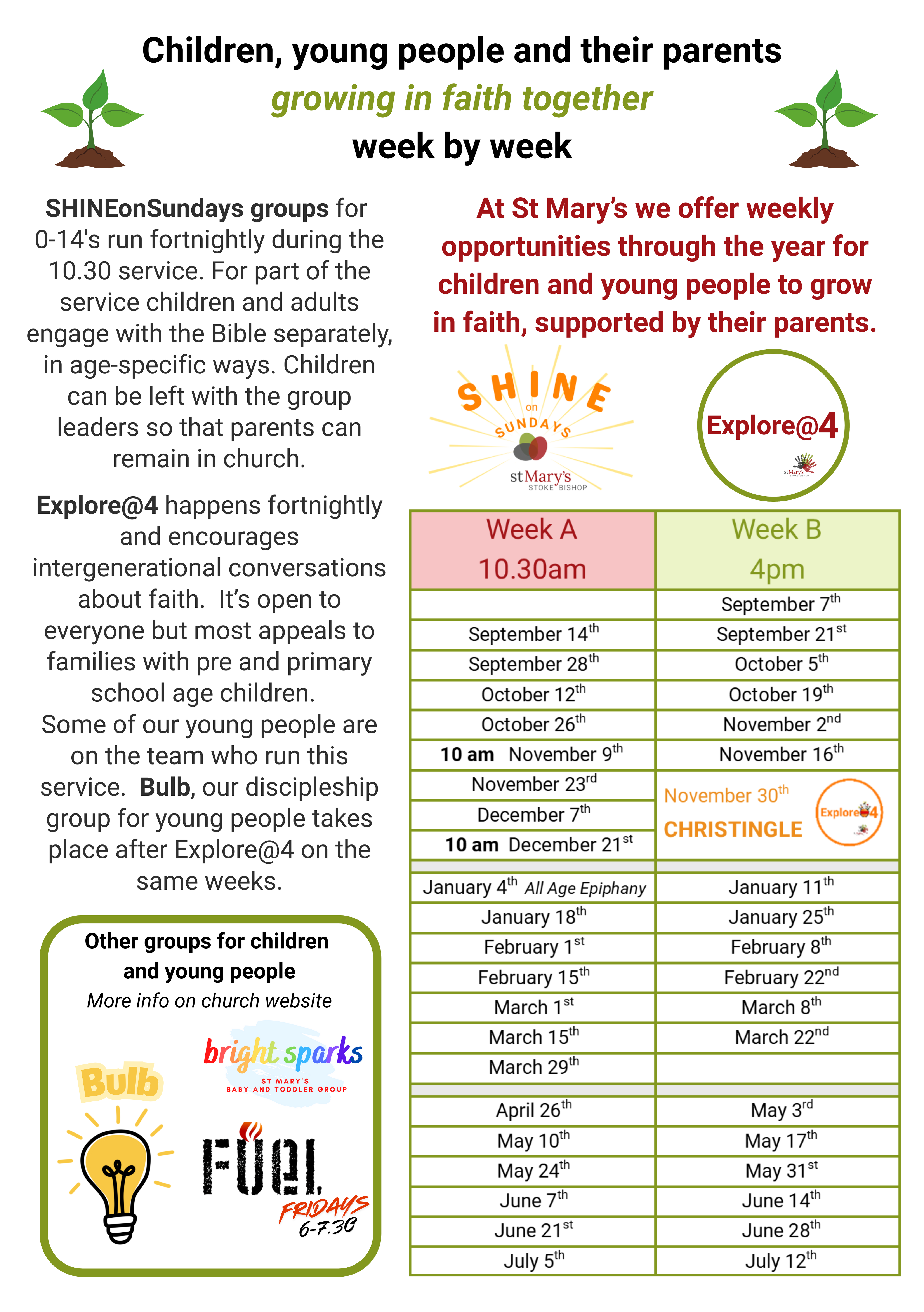 SHINEonSundays and Explore@4 d