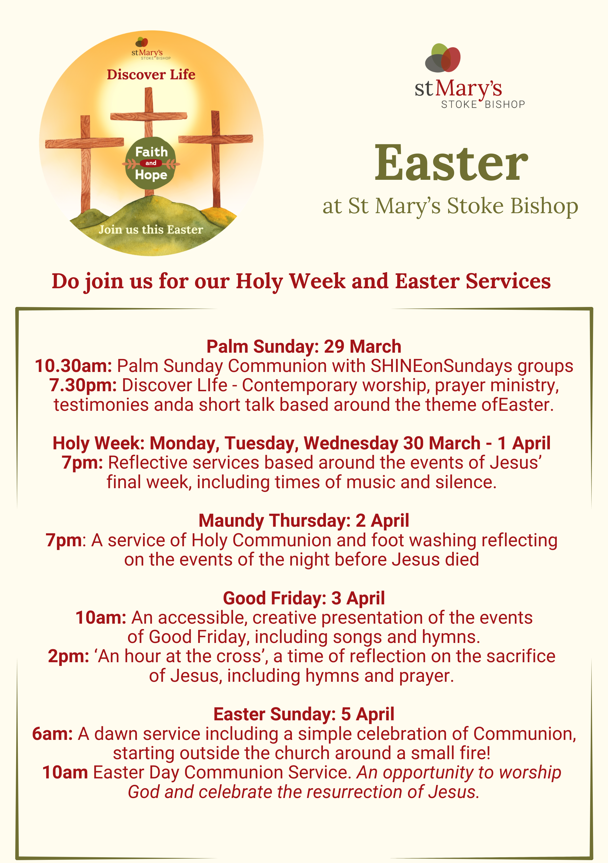 Easter 2026 at St Mary’s